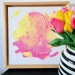 Acrylbild mit Struktur "summer flowers" in Pink und Gelb