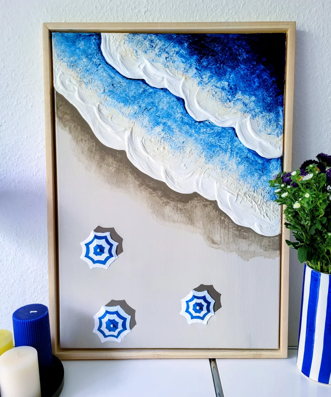 Acrylbild mit Struktur "Beach Day"