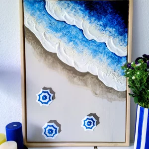 Acrylbild mit Struktur "Beach Day"