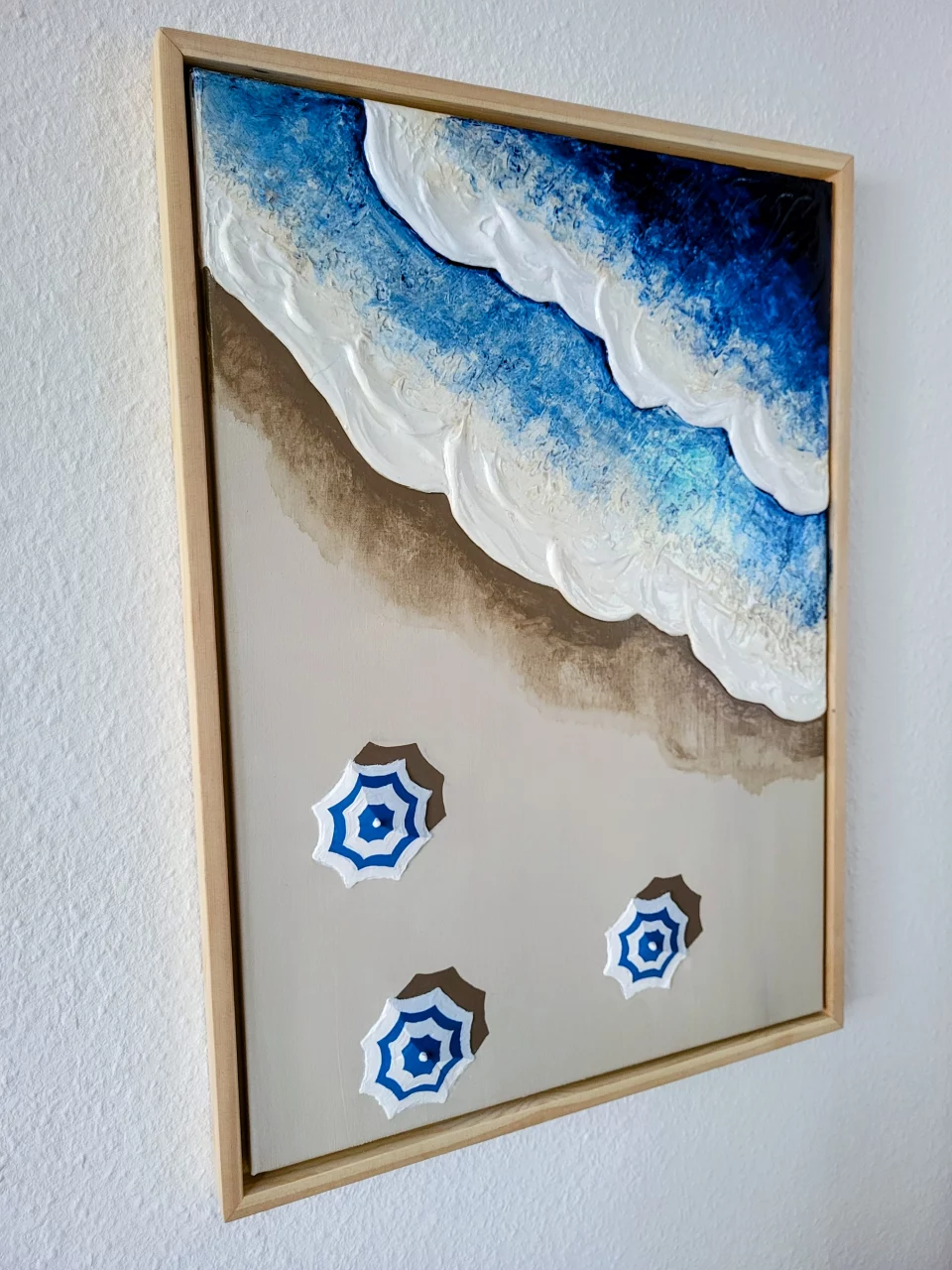 Acrylbild mit Struktur "Beach Day"