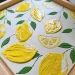 Acrylbild "Amalfi Lemons" Zitronen gelb aus Acrylfarben und Strukturpaste