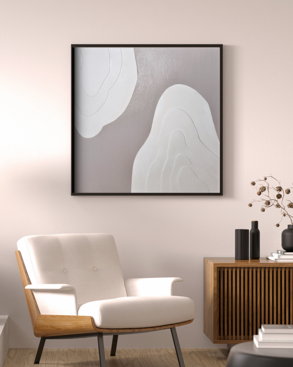 Strukturbild "Wave after Wave" Taupe Beige