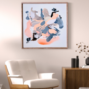 Acrylbild mit Struktur "Peach Fuzz"