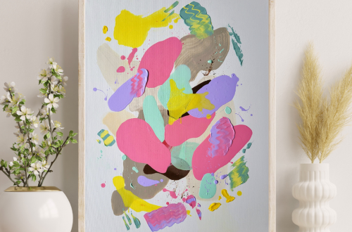 Acrylbild mit Struktur "Spring Awakening"